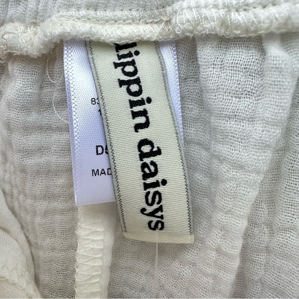 Dippin Daisy’s Pacific Hideaway Ivory Double Gauze Cotton Pull On Shorts XL Boho - Picture 11 of 11